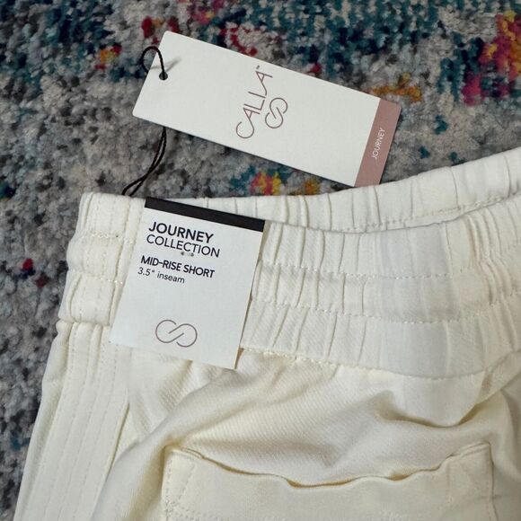 CALIA Journey Collection Knit Trapunto Mid-Rise 3.5" Short Unbleached Size S NWT - Picture 3 of 6